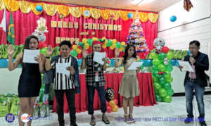 Officers pledge during their Christmas Party