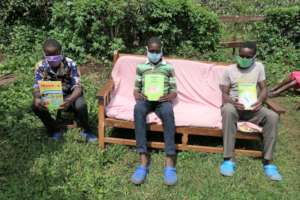 Children attending a learning group in Kenya