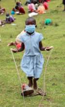 Children attending a learning group in Kenya