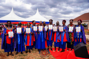 Women after receiving their Certificate