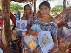 Giving materials for mochila bags