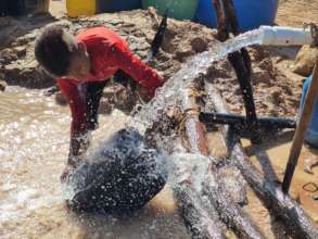 During the pump test, with Clean water!!