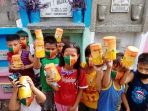 The Children were so happy to get the supplies