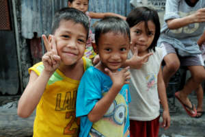 The children living in the cemetery