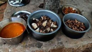 A meal fresh from the forest harvest