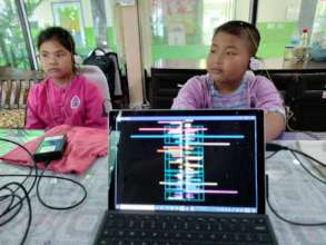 Neurofeedback machine shows brain wave activities