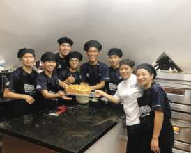 Inside the baking room