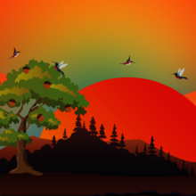 Student Drawing of Oak Flat Solidarity