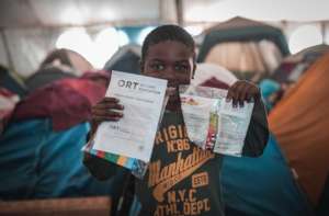 Education session at a Refugee Camp