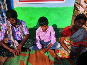 Ansh and his parents being interviewed
