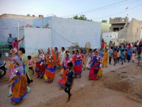 Everyone paraded through the community