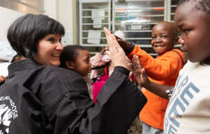High 5's at the Cancer Ward