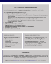 The Sustainability Ambassador Program at a glance