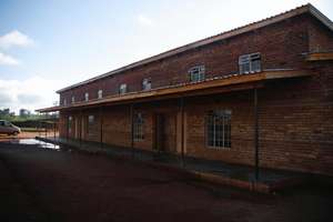 A nearly completed building