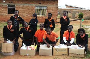Standard 5 class with their collected donations