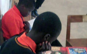 Students quietly read in the new library