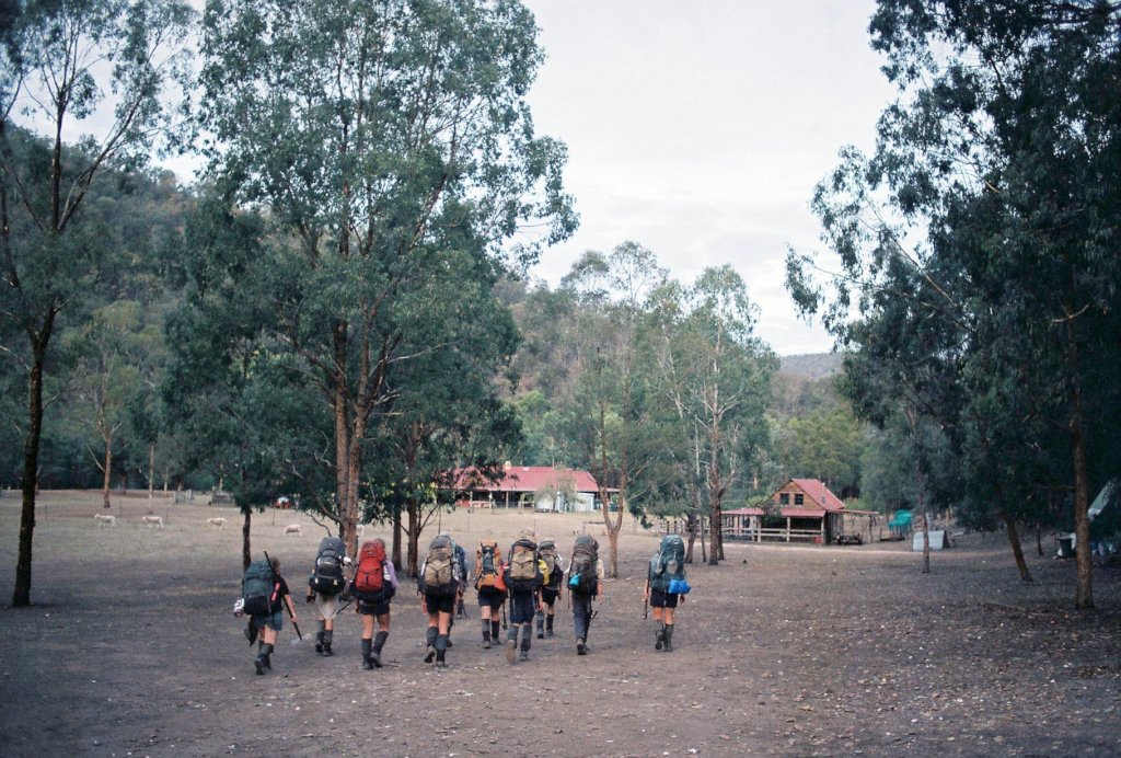 hiking back to the homestead