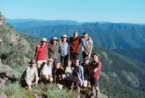 Hiking group on Mt Crinoline