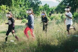 Theatre improvisation classes in the garden