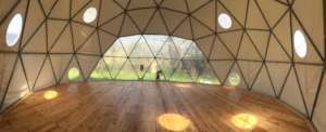 New floor in the large dome classroom
