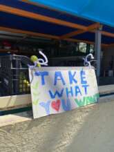 Veg Give aways to camp residents