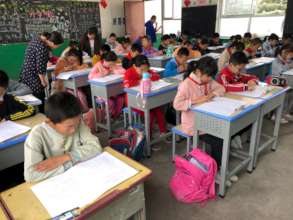 Children are taking the course
