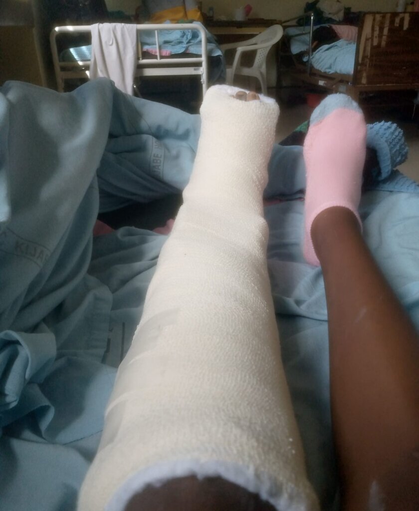 Anne in hospital