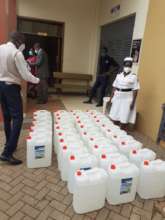 Alcohol concentrate delivery at partner hospital
