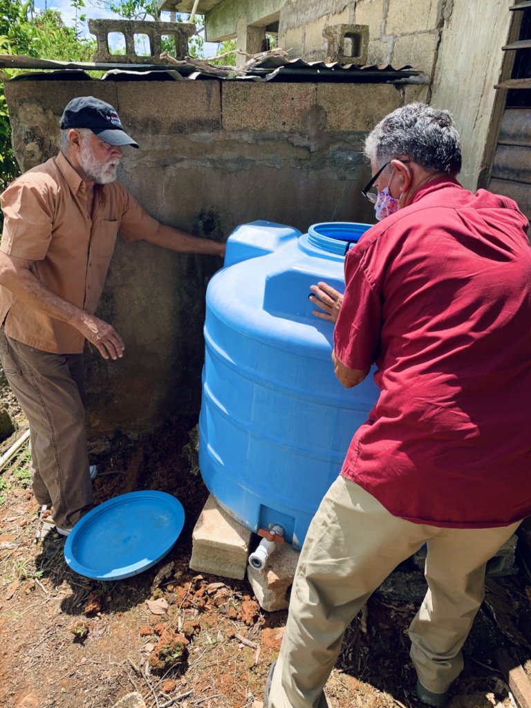 Install 20 water cisterns in rural Puerto Rico