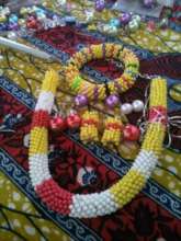 Beads work done women with disabilities  in Mufako