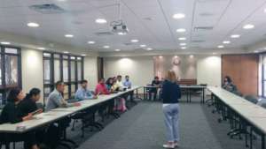 Dharma attending session as Okhlahoma University