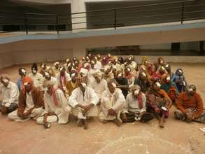 Group of patinets ready to leave for their homes