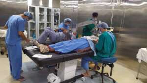 Surgery is in progress