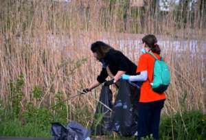 cleaning the river