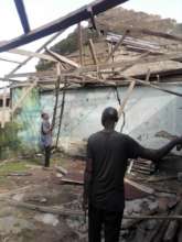 Dismantling of the roof and walls