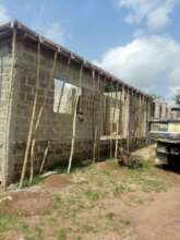 Rebuilt walls and preparing parapet work