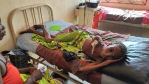 Sick child in hospital