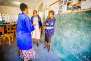 Girl's learning dressmaking