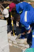 Building is a popular skill for deaf boys