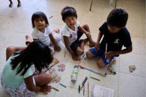Children waiting for health check-ups