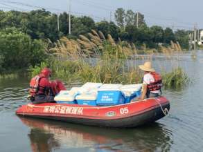 Materials Delivered to affected people in flood