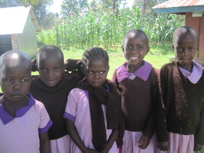Pupils attending school in new school building