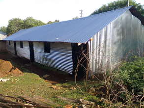Side view of new classroom building