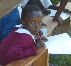 Girl working on homework
