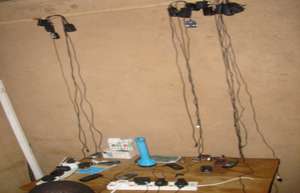 Cell phone charging station powered by solar panel