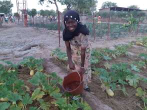 Girl student in the garden