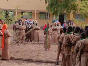 Raising flag at the LAP