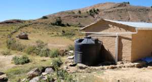 greenhouse with water tank