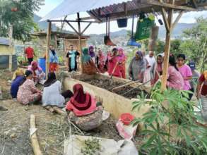 Women IDPs learning Permaculture