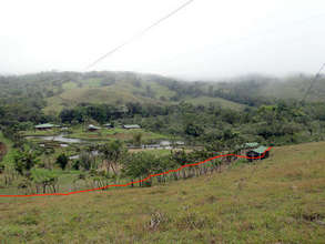 Back view of the project field